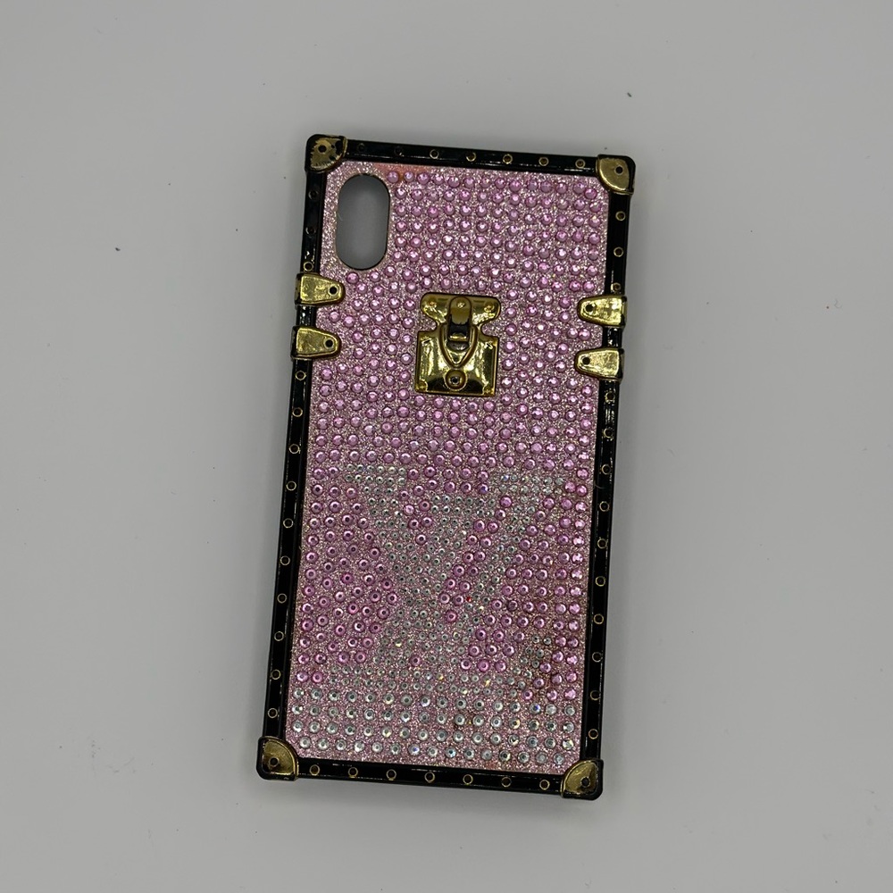 Bedazzled pink iPhone XR case